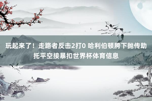 玩起来了！走路者反击2打0 哈利伯顿胯下抛传助托平空接暴扣世界杯体育信息
