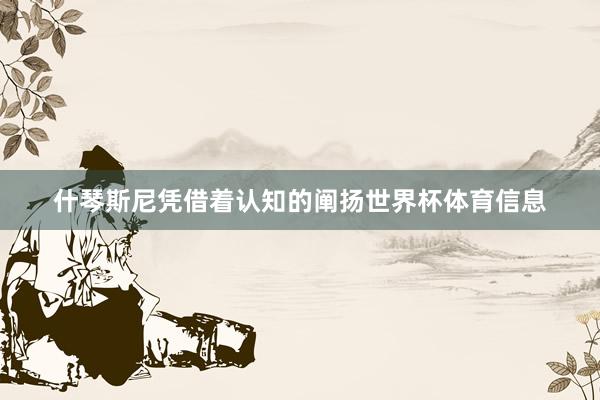什琴斯尼凭借着认知的阐扬世界杯体育信息