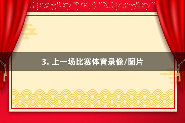3. 上一场比赛体育录像/图片