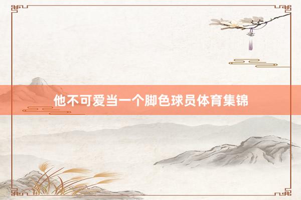 他不可爱当一个脚色球员体育集锦