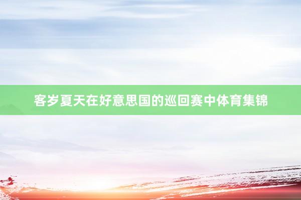 客岁夏天在好意思国的巡回赛中体育集锦