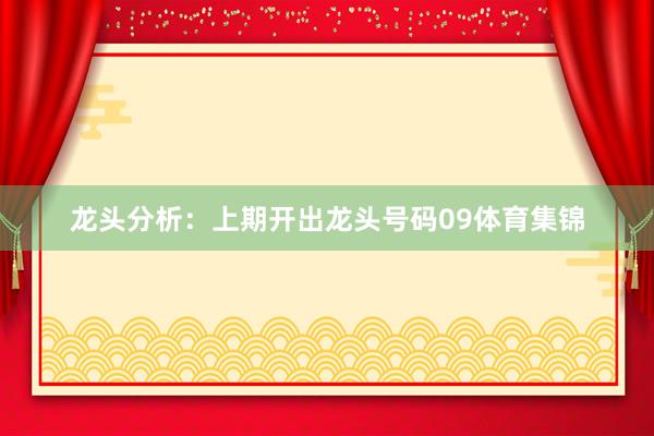 龙头分析：上期开出龙头号码09体育集锦
