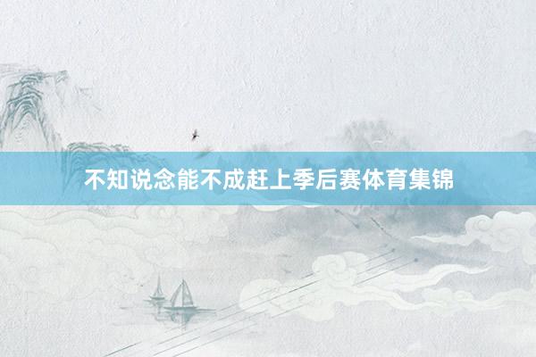 不知说念能不成赶上季后赛体育集锦