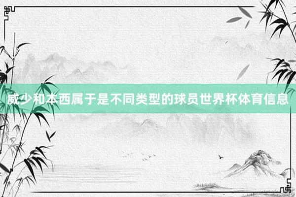 威少和本西属于是不同类型的球员世界杯体育信息