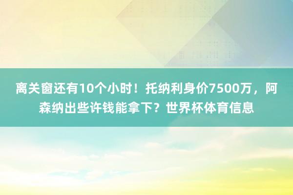 离关窗还有10个小时！托纳利身价7500万，阿森纳出些许钱能拿下？世界杯体育信息