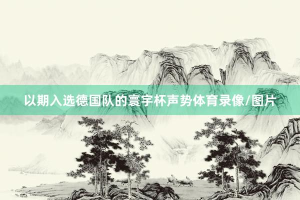 以期入选德国队的寰宇杯声势体育录像/图片