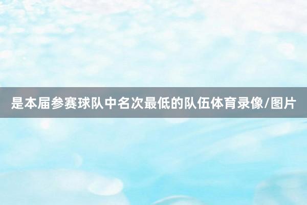 是本届参赛球队中名次最低的队伍体育录像/图片