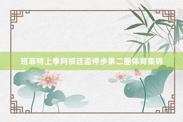 班菲特上季阿根廷盃停步第二圈体育集锦